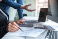 Professional Developer programmer cooperation meeting and brainstorming and programming in website working a software outsourcing Royalty Free Stock Photo
