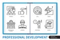 Professional development infographics linear icons collection Royalty Free Stock Photo