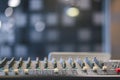 Professional digital audio channel mixer Royalty Free Stock Photo