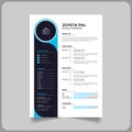 Digital marketer cv or resume template in eps