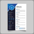 Professional digital marketer cv or resume template in eps