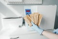 Professional disinfection of manicure tools in autoclave