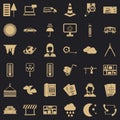 Professional dispatcher icons set, simple style