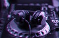 Professional dj headphones edited with 3d stereo effect