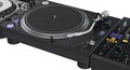 Professional dj turntable, zoomed view