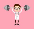 Professional Doctor - Doing Weight Lifting