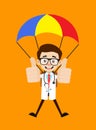 Professional Doctor - Successful Landing with Parachute Royalty Free Stock Photo