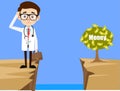 Professional Doctor - Thinking How to Reach Close to Money Plant