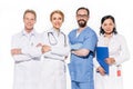 professional team of doctors smiling at camera Royalty Free Stock Photo