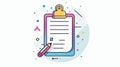 Professional Document Attachment File with Paper Clip Picture for Office Use