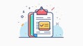 Professional Document Attachment with Paper Clip - Modern Business Concept Design