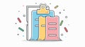 Professional Document Attachment with Paper Clip Outline for Office Use