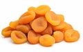 Professional Dried Apricots on White Background Royalty Free Stock Photo