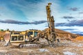 Professional drilling rig doing a geotechnical study of the terrain