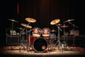 A professional drumkit on a stage Royalty Free Stock Photo