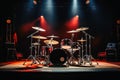 A professional drumkit on a stage