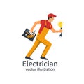 Professional electrician vector