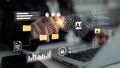 Professional working with artificial intelligence technology, data analysis, and innovative solutions on a laptop in a Royalty Free Stock Photo