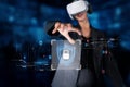 Virtual Reality and Cybersecurity: Protecting Data and Privacy in an Online World XDMCP Royalty Free Stock Photo