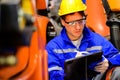 Professional engineer technician working at industrial factory Royalty Free Stock Photo