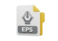 Professional EPS file icon representing vector graphics and design software for creative projects Royalty Free Stock Photo