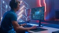 Professional eSports Gamer Wins in RPG MOBA Mock-up Video Game on His Personal Computer. He is Usi