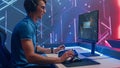 Professional eSports Gamer Wins in RPG MOBA Mock-up Video Game on His Personal Computer. He is Usi