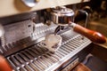 Professional espresso machine in pub, bar, restaurant.