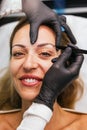 Professional eyebrow design and shaping Royalty Free Stock Photo
