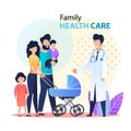 Professional Family Healthcare Promotion Banner Royalty Free Stock Photo