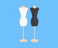 Professional fashion mannequins, tailors dummy logo design. Containing tailor, accessories, dress, fabric, clothes, beauty icons.