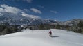 Professional fat bike driver and adventure in snowy mountains