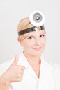 Professional female doctor with medical tool Royalty Free Stock Photo