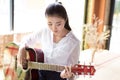 Professional female guitarist Royalty Free Stock Photo