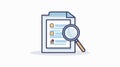 Professional File Search Outline Icon Vector Illustration