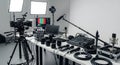 Professional Film and Audio Production Studio Setup Royalty Free Stock Photo