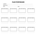 Professional film storyboard on white background. Scenario for media production. Film storyboard template sign. flat style