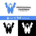 Professional Fisherman logo stock free for commercial use