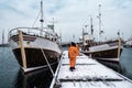 Professional fishermen are preparating for fishing