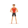 Professional fitness coach or instructor vector Illustration