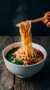 Professional food photography instant noodles, a convenient choice