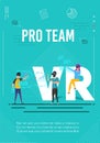 Professional Gamers Team VR Poster with Promo Text