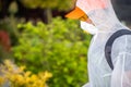 Pesticide Applicator in Personal Protective Equipment Royalty Free Stock Photo