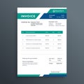 Professional geometric invoice template design Royalty Free Stock Photo