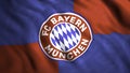 Professional German football Club Bayern Munich. Motion. FC Bayern Munich logo. For editorial use only.