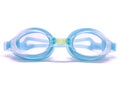 Professional glasses for swimming isolated on a white background. Blue swim goggle Royalty Free Stock Photo