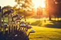 Professional Golf player on field. Generative AI Royalty Free Stock Photo