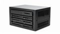 Rackmount Server and Media Equipment on White Royalty Free Stock Photo