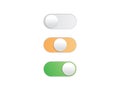 Professional gradient On Off Toggle switch button vector