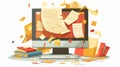 Professional Grammar Check and Text Errors Concept. Usage of Image Illustration